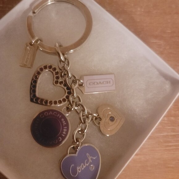 Coach - Purple Hearts Keychain (Brand New)(Gift box included) - Picture 5 of 7